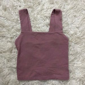 Square Neck Purple Crop Top